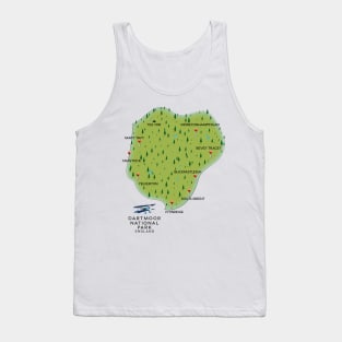 Dartmoor national park England Map Tank Top